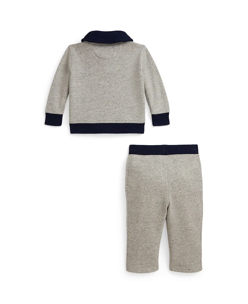 Polo Ralph Lauren Baby Boys 2-Piece Vintage Yankees Fleece-Knit Cardigan and Pants Set