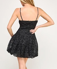 Invitee Juniors' Lace Sleeveless Fit & Flare Dress