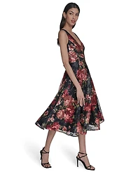 Eliza J Women's V-Neck Sleeveless Midi Dress