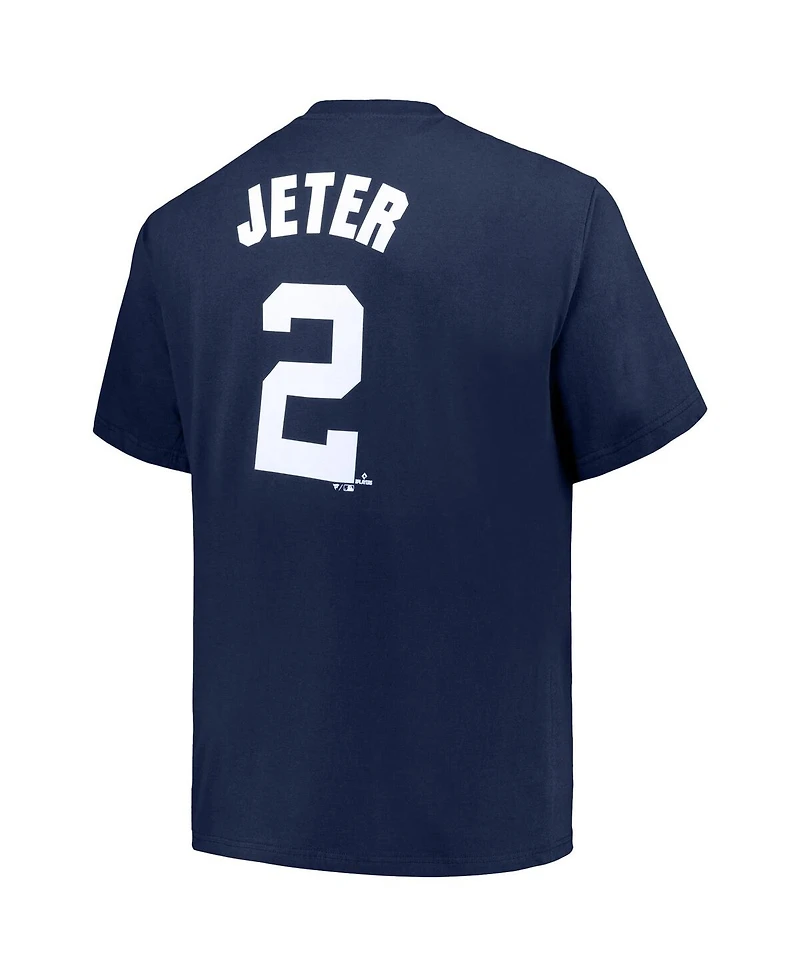 Fanatics Men's Derek Jeter Navy New York Yankees Big Tall Name Number T-Shirt