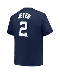 Fanatics Men's Derek Jeter Navy New York Yankees Big Tall Name Number T-Shirt