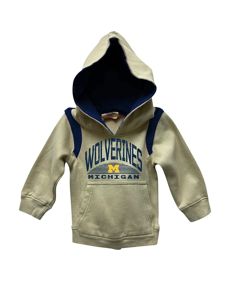 Wes & Willy Baby Boys and Girls Michigan Wolverines Color Block Pullover Hoodie Sweatpants Set