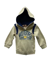 Wes & Willy Baby Boys and Girls Michigan Wolverines Color Block Pullover Hoodie Sweatpants Set