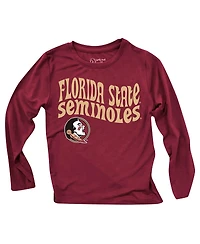 Wes & Willy Toddler Florida State Seminoles Long Sleeve Top and Striped Tri-Blend Leggings Set