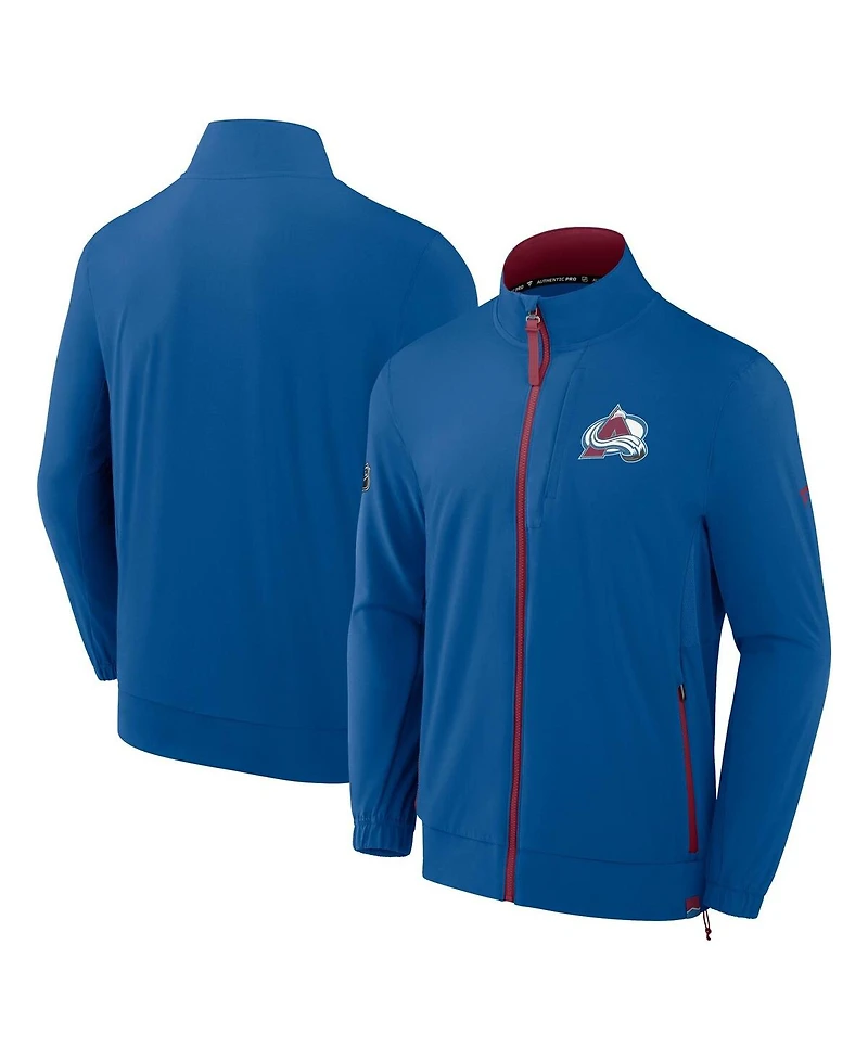 Fanatics Men's Blue Colorado Avalanche Authentic Pro Rink Coaches Full-Zip Jacket