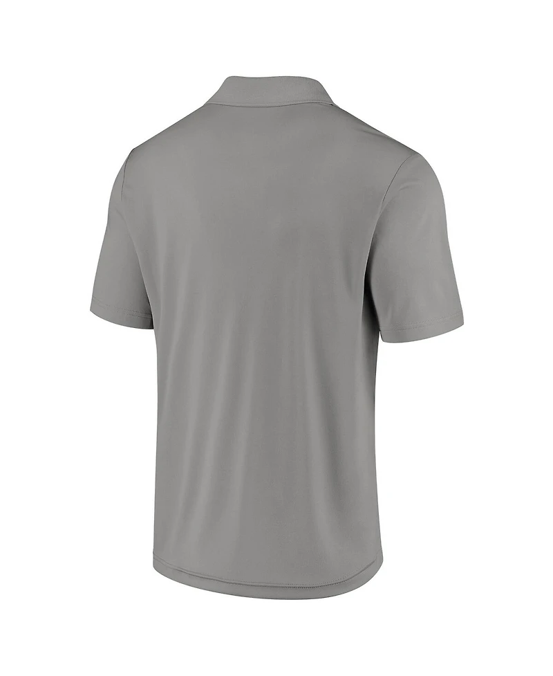 Fanatics Men's Gray New York Yankees Logo Polo Shirt