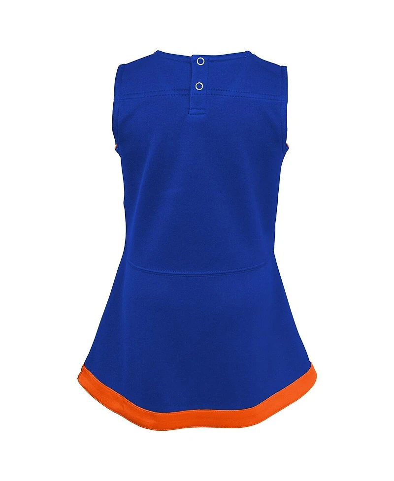 Outerstuff Girls Preschool 2-Piece Royal Florida Gators Cheer Captain Jumper Dress with Bloomers Set