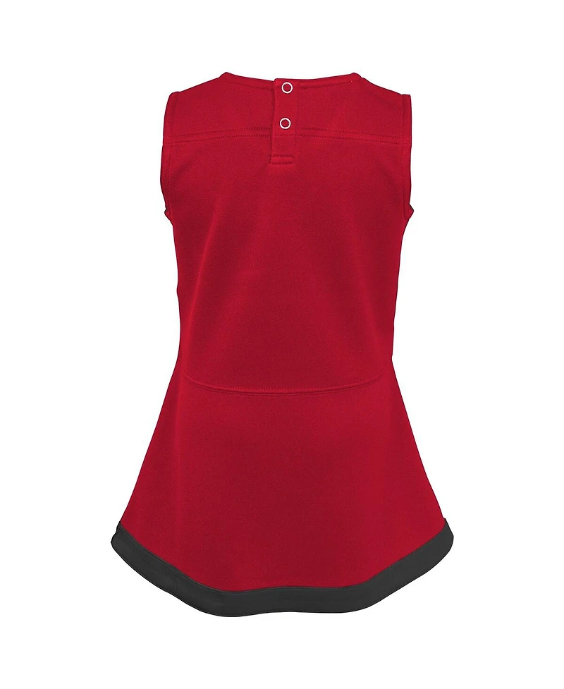 Outerstuff Big Girls Scarlet Nebraska Huskers Cheer Captain Jumper Dress