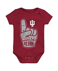 Outerstuff Baby Boys and Girls Crimson Indiana Hoosiers 1 Fan Foam Finger Bodysuit