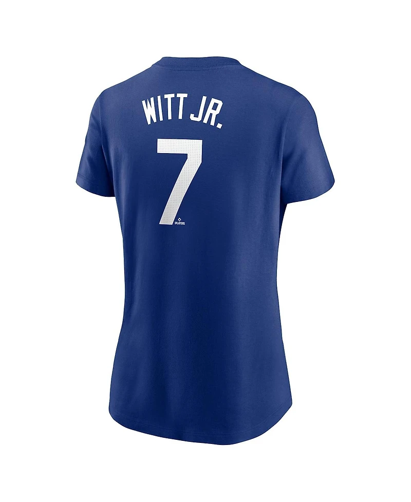 Nike Women's Bobby Witt Jr. Royal Kansas City Royals Fuse Name Number T-Shirt