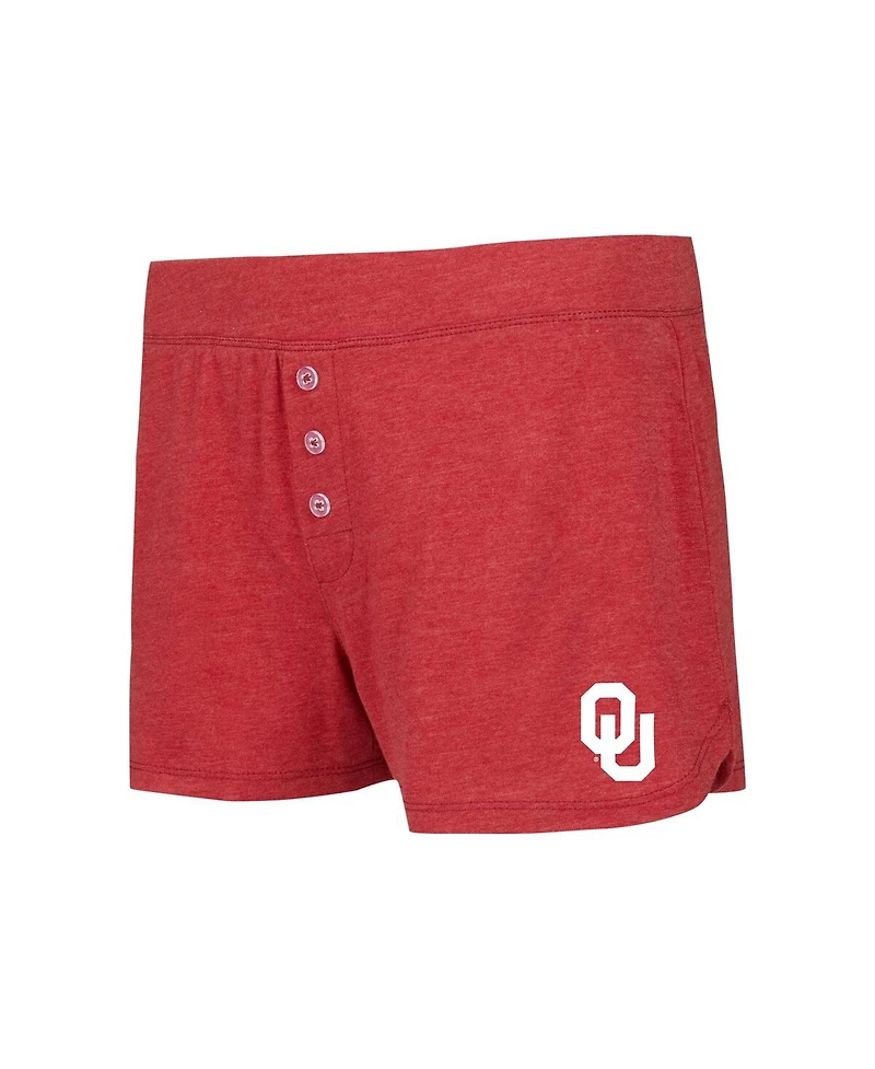 Concepts Sport Women's Crimson Oklahoma Sooners Team Color Long Sleeve Top and Shorts Set
