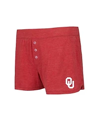 Concepts Sport Women's Crimson Oklahoma Sooners Team Color Long Sleeve Top and Shorts Set