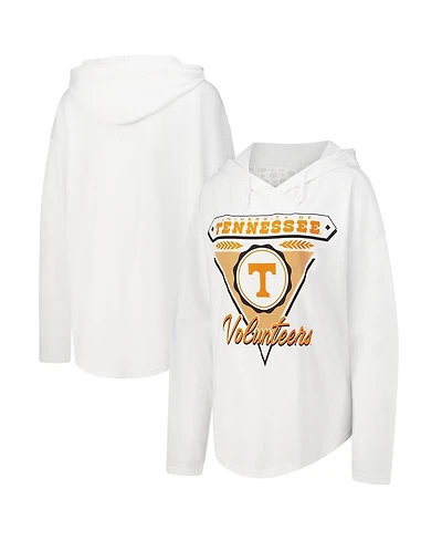 Pressbox Women's White Tennessee Volunteers San Bruno Hoodie Long Sleeve T-Shirt