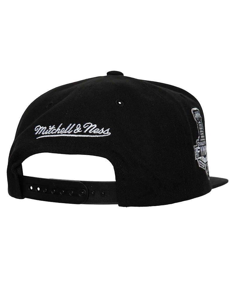Mitchell & Ness Men's Black Tampa Bay Lightning Core Top Spot Snapback Hat
