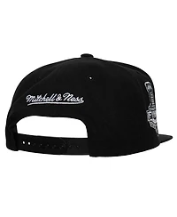 Mitchell & Ness Men's Black Tampa Bay Lightning Core Top Spot Snapback Hat