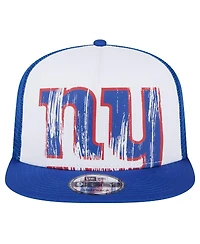 New Era Big Boys and Girls White/Royal New York Giants Distressed 9FIFTY A-Frame Snapback Hat