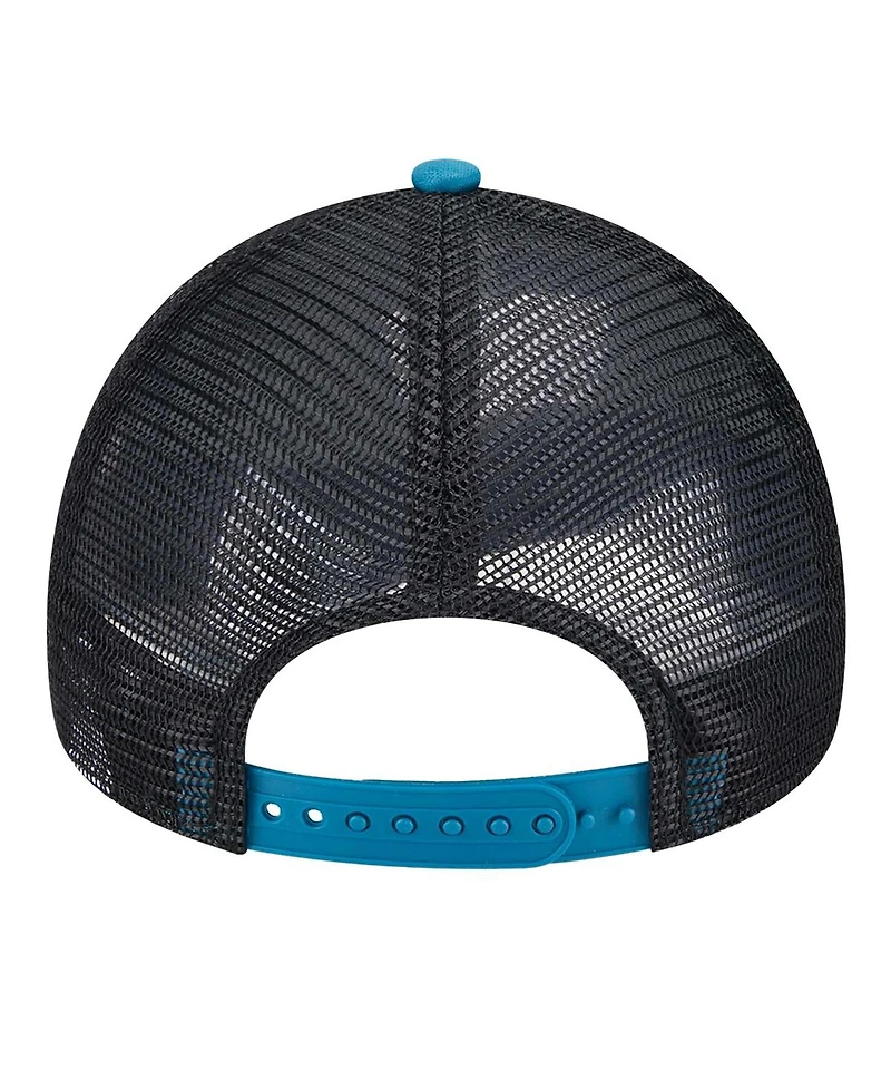 New Era Big Boys and Girls Teal Jacksonville Jaguars A-Frame 9FORTY Trucker Adjustable Hat
