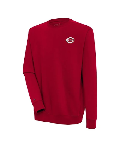 Antigua Men's Red Cincinnati Reds Victory Pullover Sweatshirt