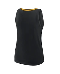 Logo Athletic Women's Black Pittsburgh Steelers Plus Stellar Win V-Neck Tank Top