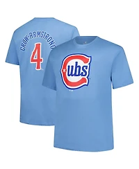 Fanatics Men's Pete Crow-Armstrong Light Blue Chicago Cubs Big Tall Name Number T-Shirt