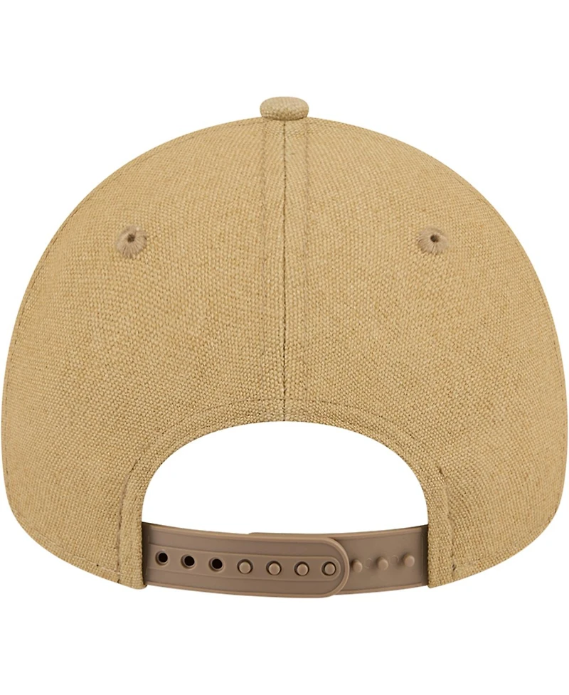 New Era Men's Khaki Houston Astros Logo Essentials 9FORTY A-Frame Adjustable Hat