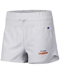 Champion Women's Silver Texas Longhorns Tailgate Her Woven Shorts