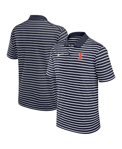 Nike Men's Navy Illinois Fighting Illini Victory Stripe Performance Polo Shirt