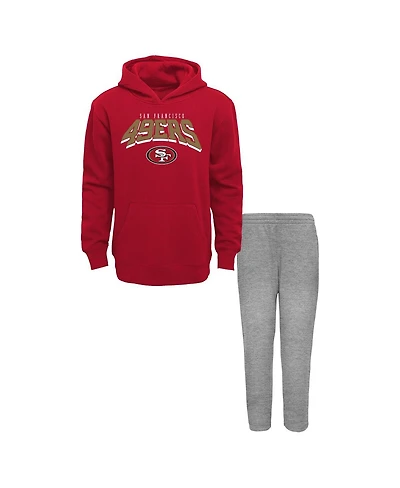 Outerstuff Toddler San Francisco 49ers Dynamic Duo Fleece Pullover Hoodie and Sweatpants Set