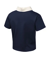 Outerstuff Big Girls Navy Atlanta Braves Base Trainer Johnny Polo Shirt and Skort Set