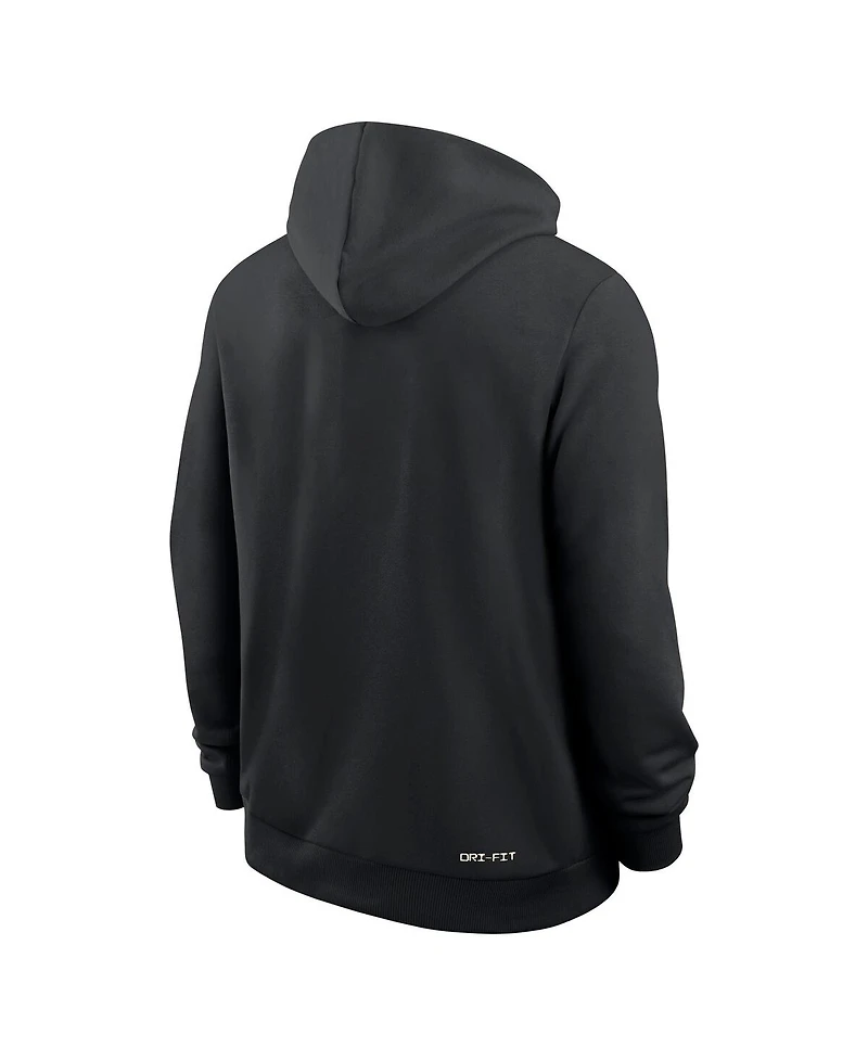 Nike Men's Black Iowa State Cyclones 2025 Sideline Performance Pullover Hoodie