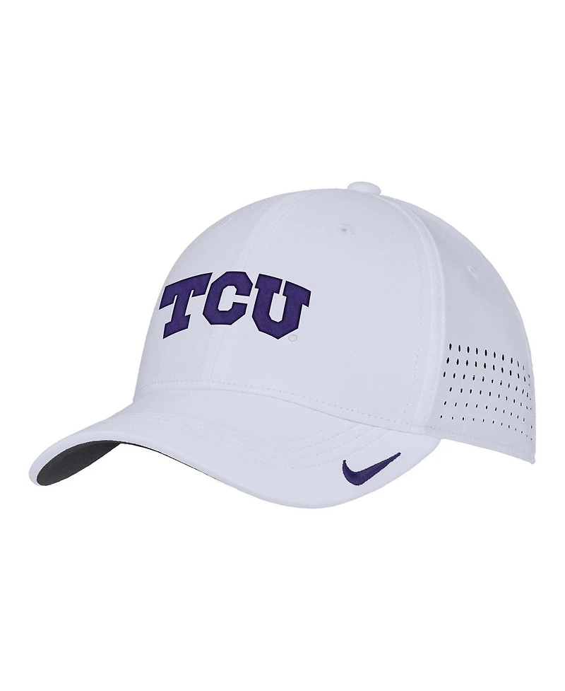 Nike Men's White Tcu Horned Frogs 2025 On-Field Performance Flex Hat