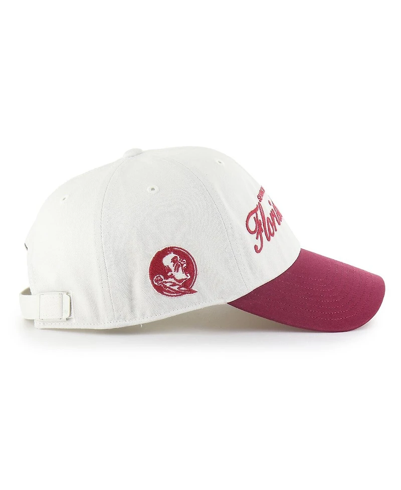 '47 Brand Men's White Florida State Seminoles Contemporary Basics Foundation Clean Up Adjustable Hat