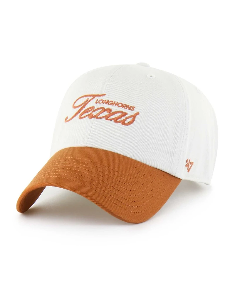 '47 Brand Men's White Texas Longhorns Contemporary Basics Foundation Clean Up Adjustable Hat