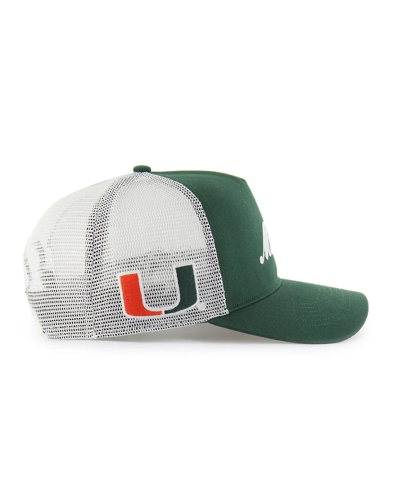 '47 Brand Men's and Women's Green Miami Hurricanes Contemporary Basics Foundation Trucker Hitch Adjustable Hat
