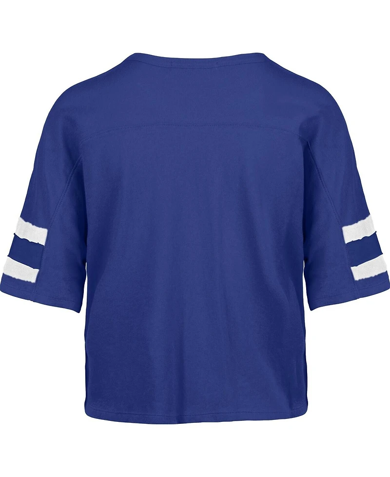 '47 Brand Women's Royal Buffalo Bills Premier Scout Cropped V-Neck T-Shirt
