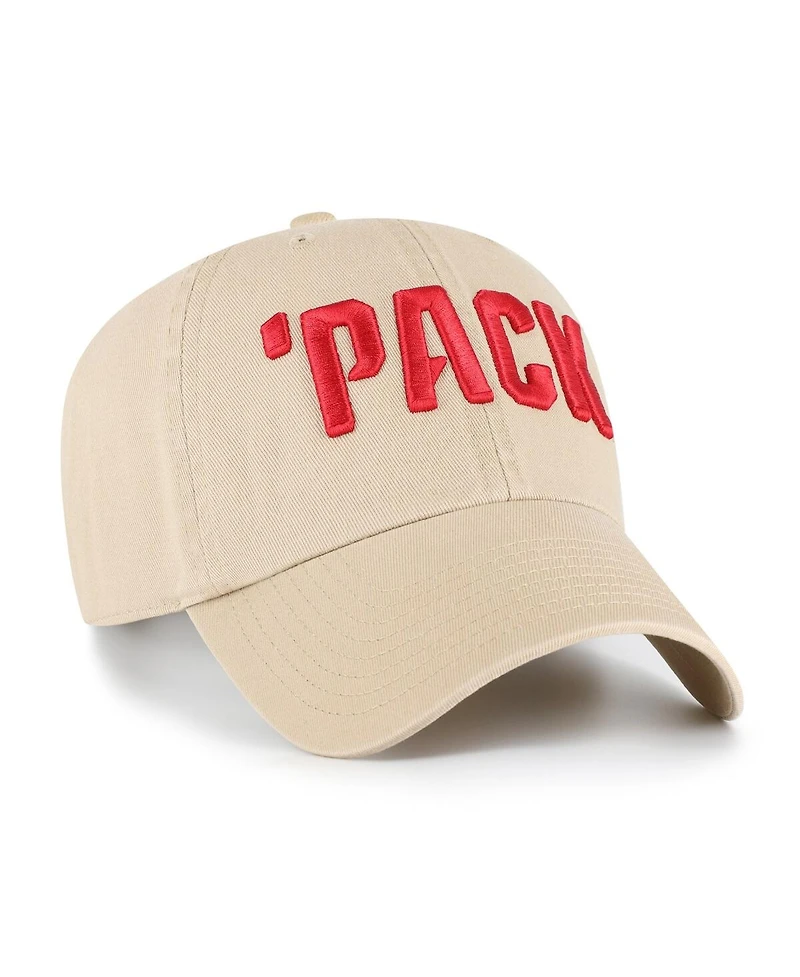 '47 Brand Men's Khaki Nc State Wolfpack Clean Up Adjustable Hat