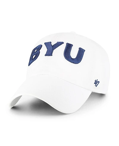 '47 Brand Men's White Byu Cougars Clean Up Adjustable Hat
