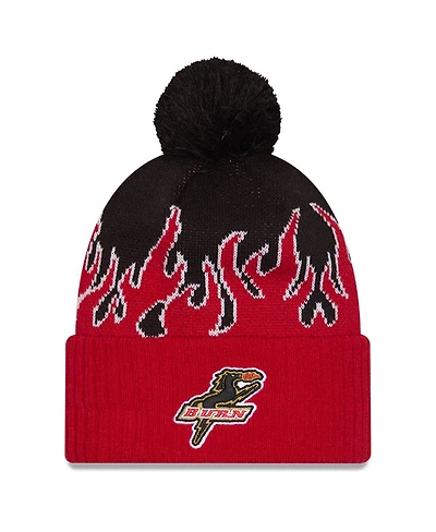New Era Men's Red Fc Dallas 2025 Jersey Hook Cuffed Knit with Pom Hat