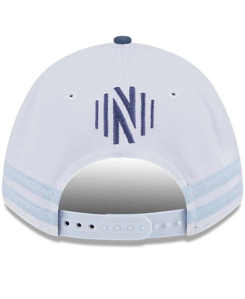 New Era Men's White/Light Blue Nashville Sc 2025 Jersey Hook 9FORTY M-Crown Adjustable Hat