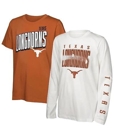 Outerstuff Big Boys and Girls Texas Longhorns The Mix T-Shirt Combo Set