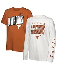 Outerstuff Big Boys and Girls Texas Longhorns The Mix T-Shirt Combo Set