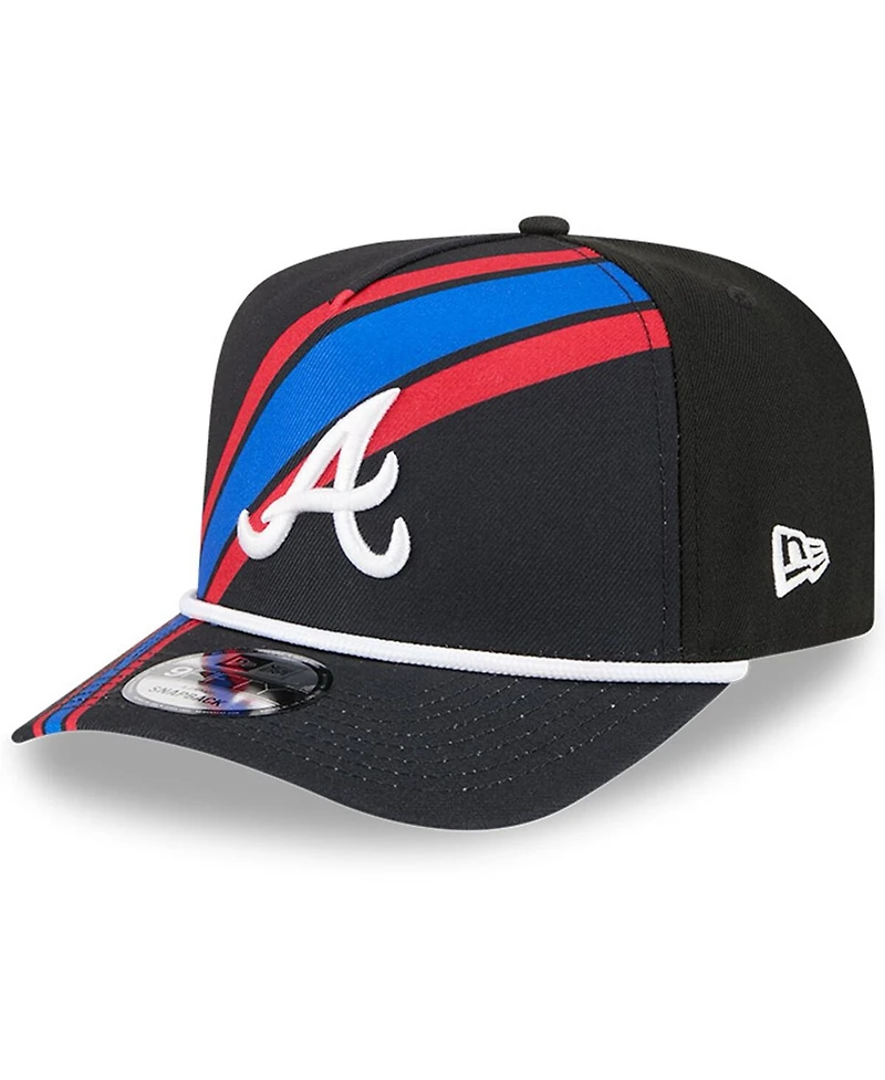 New Era Men's Black Atlanta Braves 2025 Mlb Speedway Classic Fashion Pack A-Frame 9FIFTY Snapback Hat