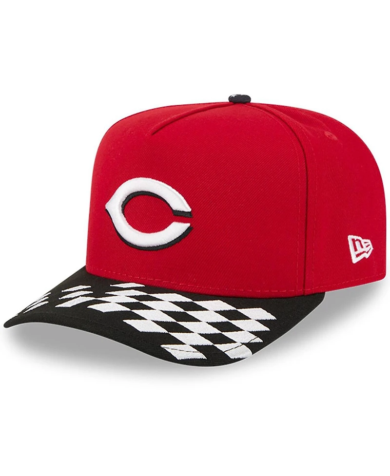 New Era Men's Red/Black Cincinnati Reds 2025 Mlb Speedway Classic A-Frame 59FIFTY Fitted Hat