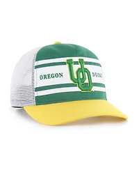 '47 Brand Big Boys and Girls Green/Yellow Oregon Ducks Super Stripe Hitch Adjustable Trucker Hat