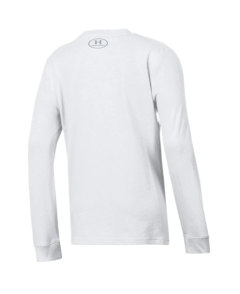 Under Armour Big Boys and Girls White Notre Dame Fighting Irish March Madness Unity Long Sleeve T-Shirt