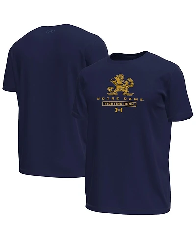 Under Armour Men's Navy Notre Dame Fighting Irish Stack Stretch Performance T-Shirt