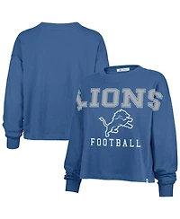 '47 Brand Women's Blue Detroit Lions Outreach City Oversized Long Sleeve T-Shirt