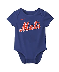 Nike Newborn Juan Soto Royal New York Mets Name Number Fuse Bodysuit