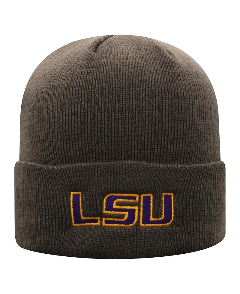 Top of the World Men's Charcoal Lsu Tigers Logo Cuffed Knit Hat