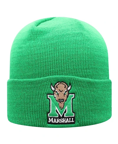 Top of the World Men's Kelly Green Marshall Thundering Herd Logo Cuffed Knit Hat